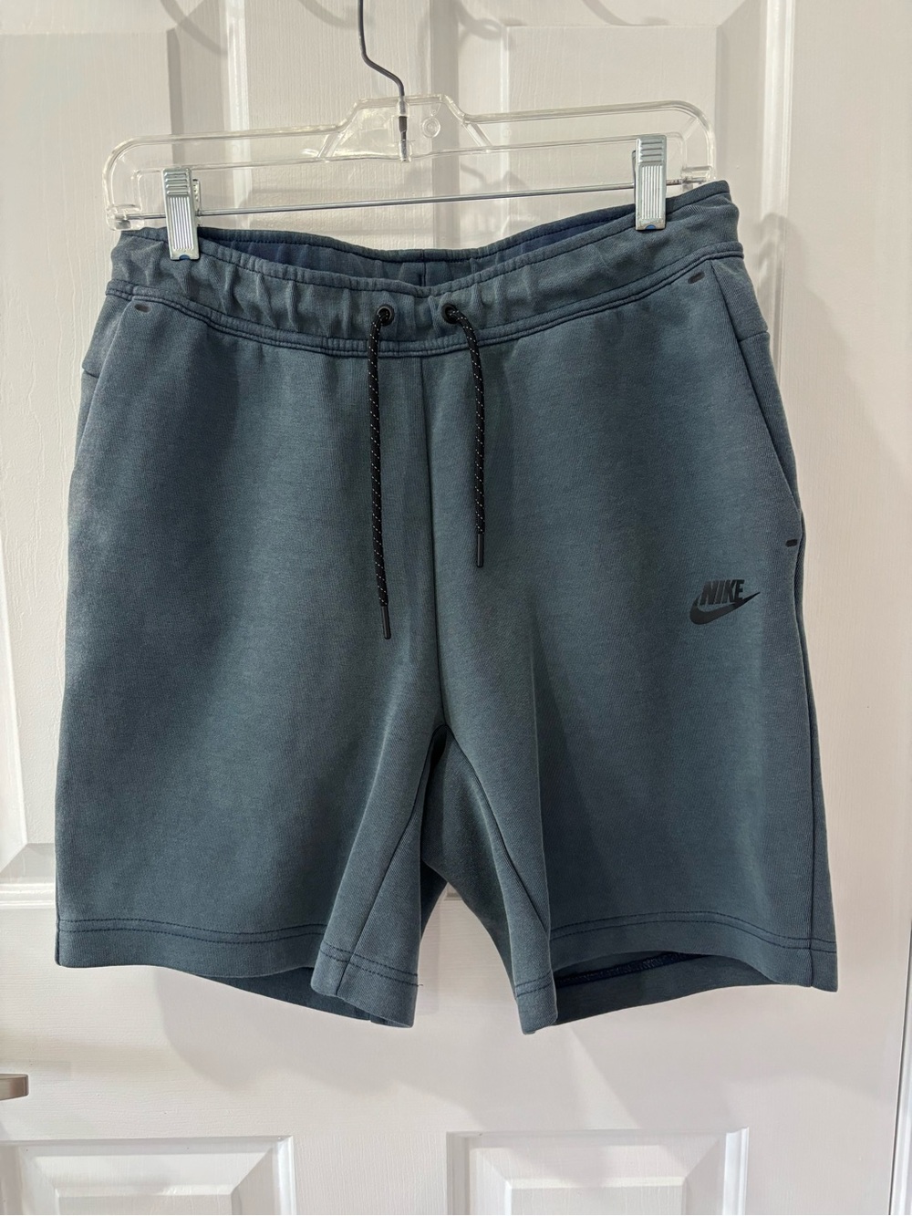 Nike Men’s Tech Fleece Slate Blue Athletic Cotton Blend Shorts
